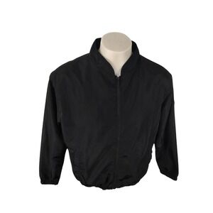 Le Breve Basic Jacket Mens Large Lightweight Lining Full Zip Casual Wear Black..